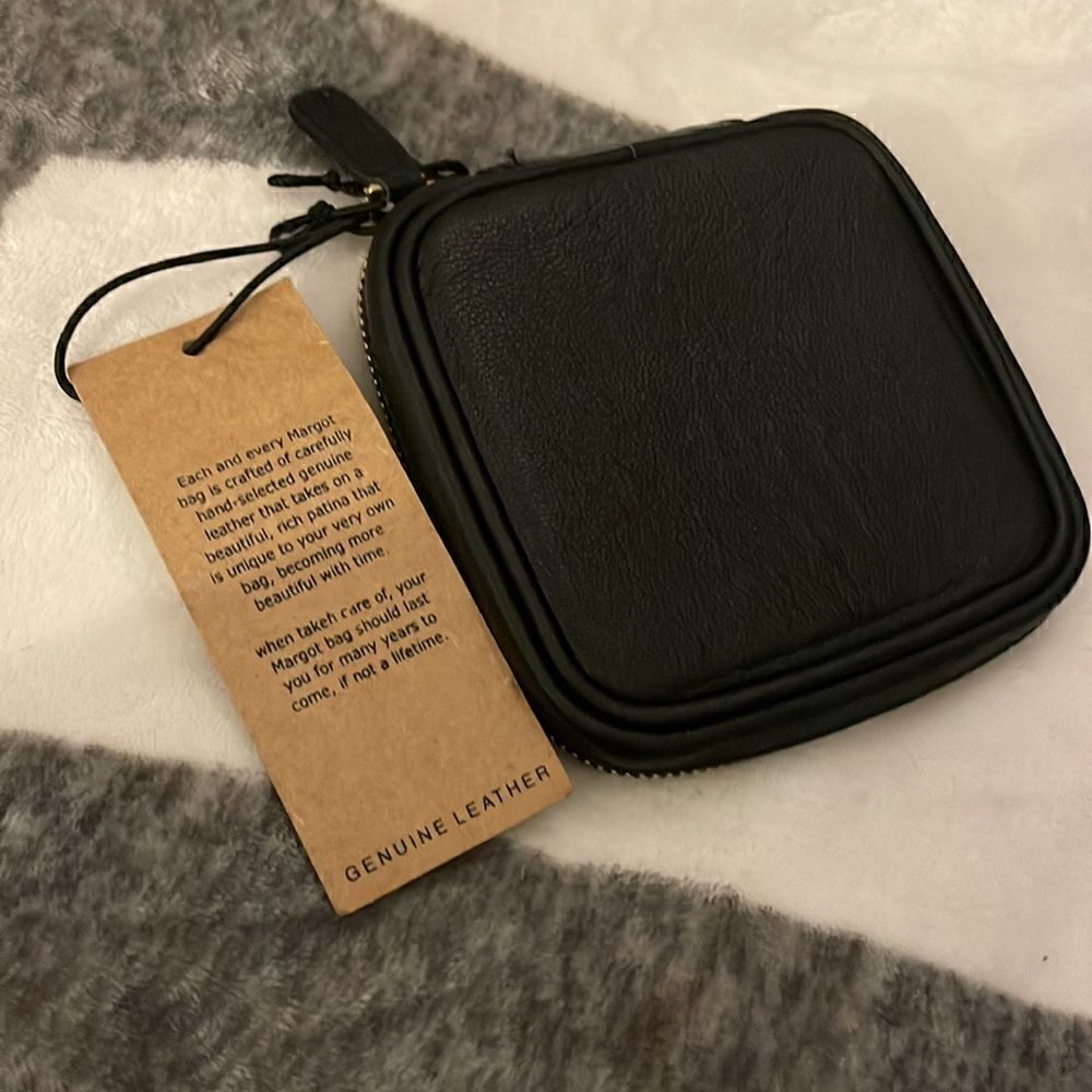 Margot new york black leather julia travel jewlerly case - Picture 2 of 4